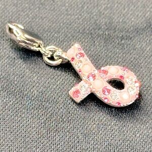 ♋️ Swarovski bracelet necklace charm silver cancer awareness